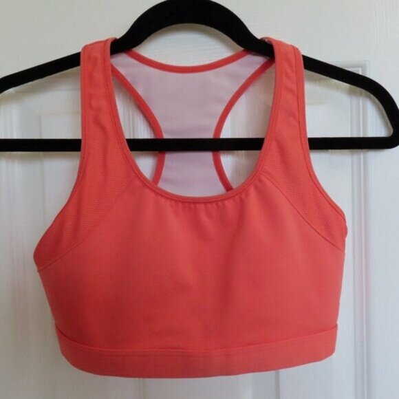Champions Hot Coral Workout Bra, Size M - Picture 3 of 6